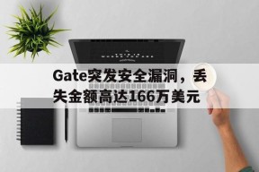 关于Gate突发安全漏洞，丢失金额高达166万美元的信息-kaiyun